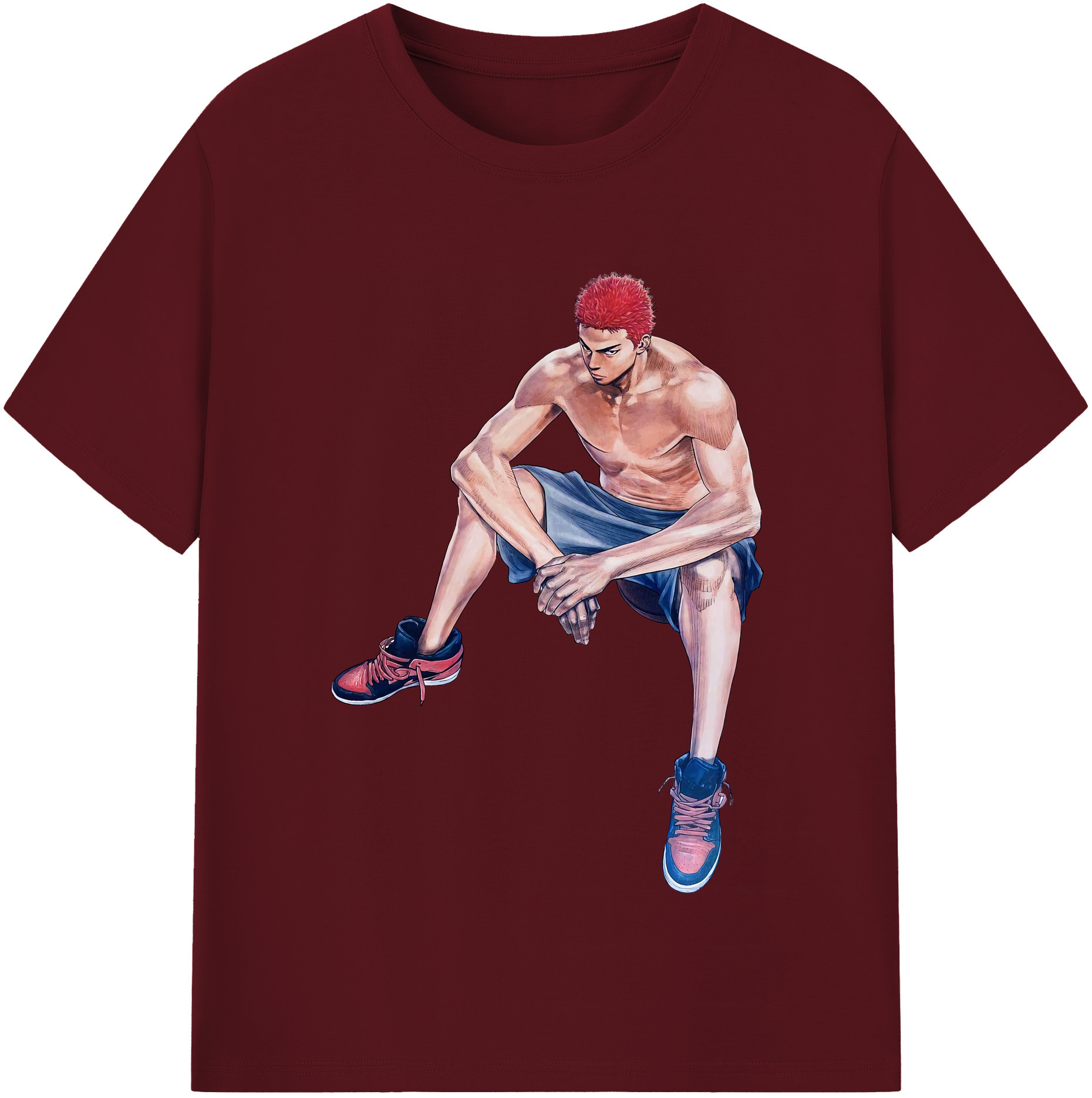 SLAM DUNK／スラムダンク 綿100％半袖Tシャツ（フロントプリント）